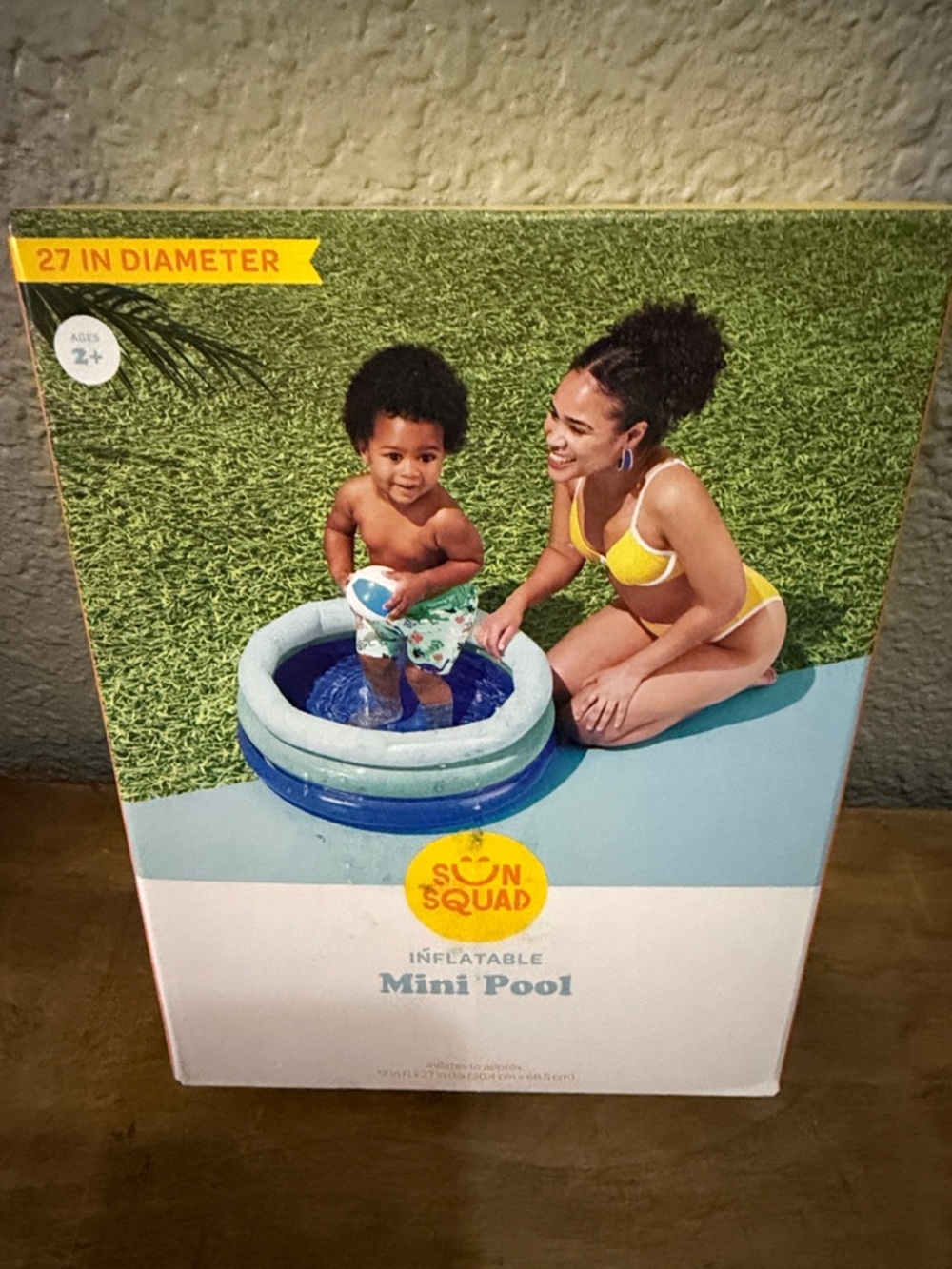 Sun Squad Inflatable Mini Pool - Blue & Light Blue 27” diameter